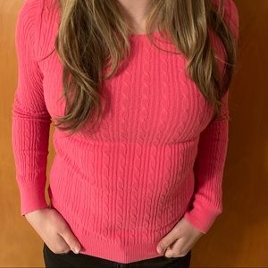 GAP Hot Pink Cable-knit Sweater